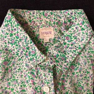 J Crew Floral Button Up Long Sleeve Shirt S US 4